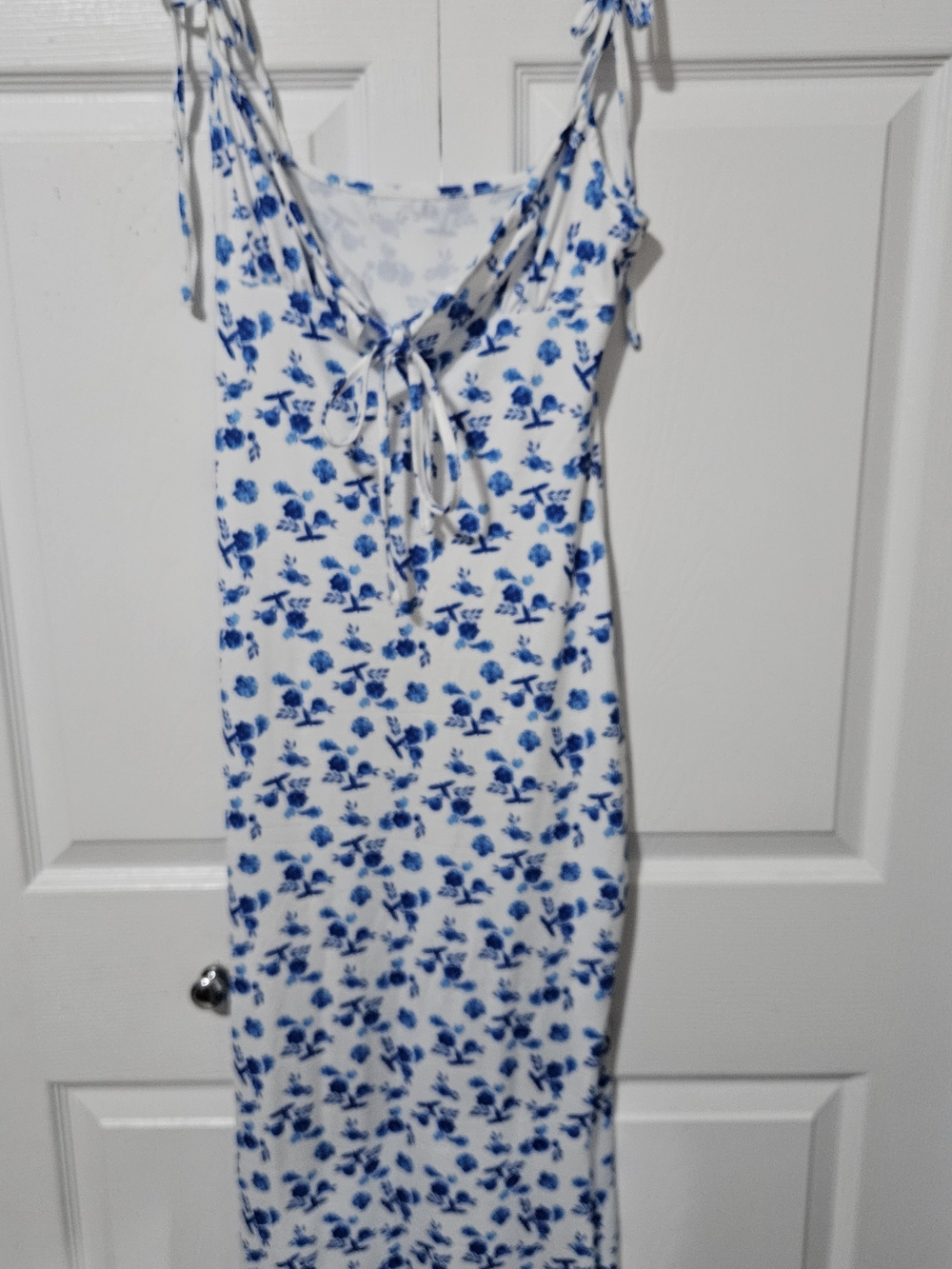 Floral Maxi Dress with Tie Straps